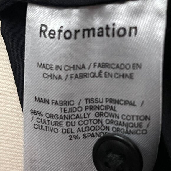 Reformation x Camille Rowe Jodie Shirt in Black, Size 10 - Picture 8 of 9